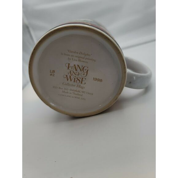Lang & Wise Collector Mug "Good Morning" Lisa Blowers Artist 1998 Flowers - Picture 6 of 12